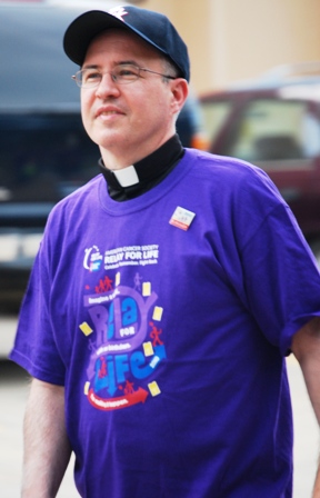 Fr. Steve walking at the Relay for Life