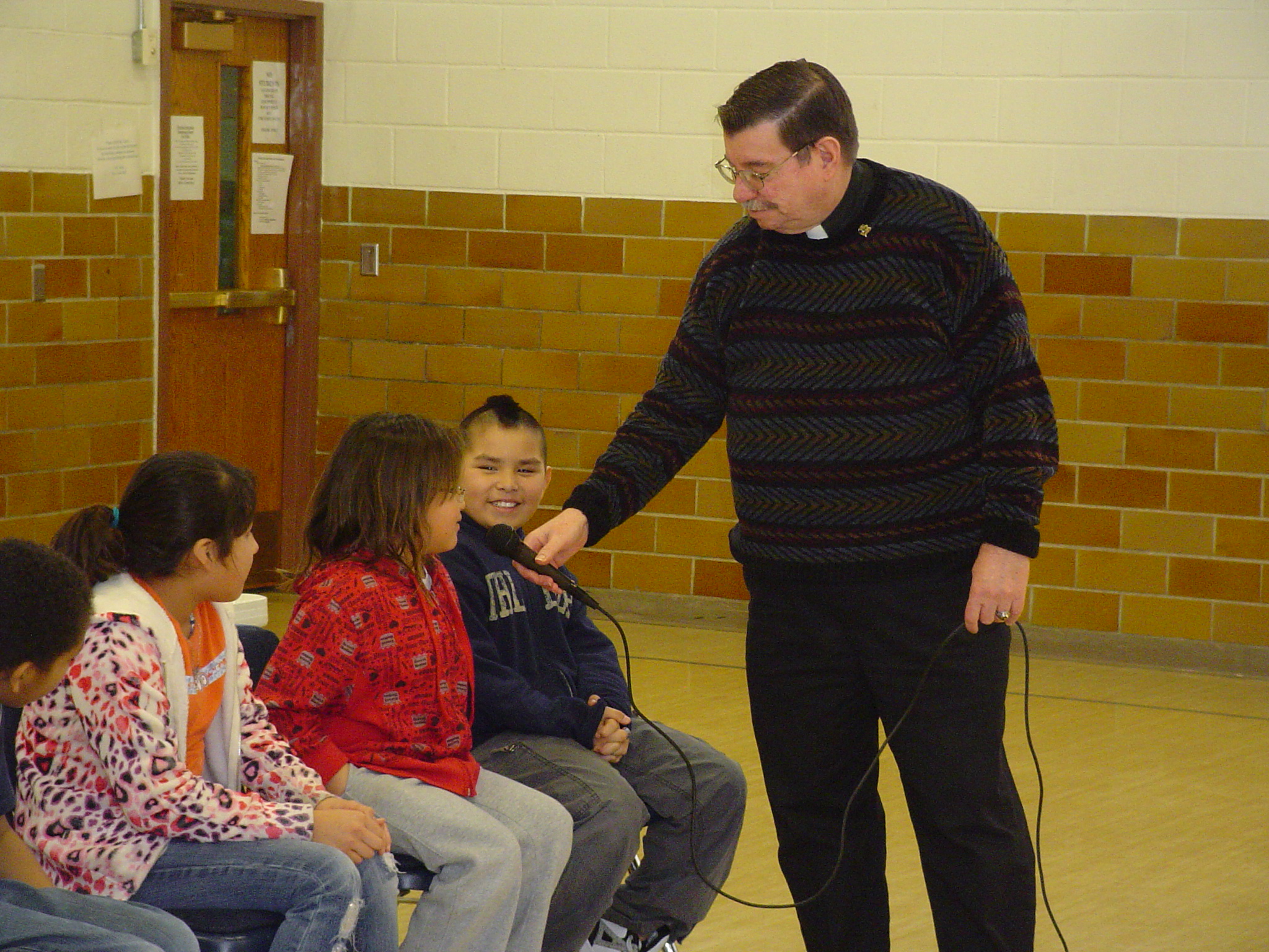 Our Native American students taking part in a spelling bee!