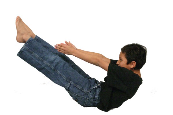 Native American student taking part in Yoga.