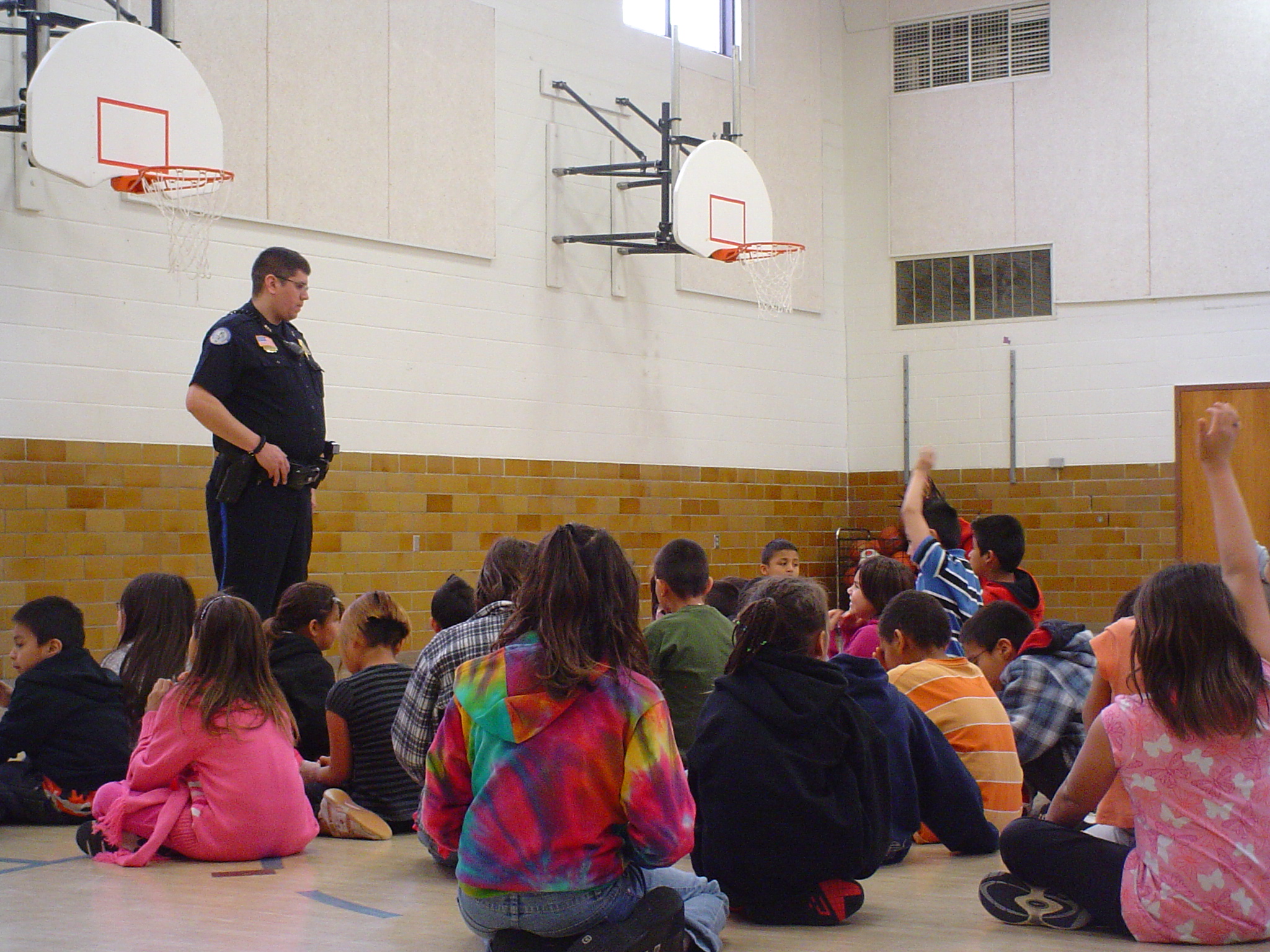 The American Indian youth learned a lot at St. Joseph’s Indian School from the police officers on Career Day.