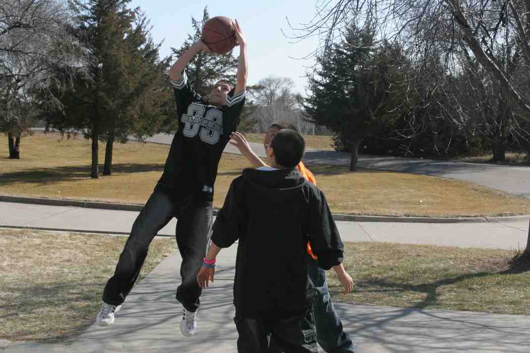 The American Indian kids love to play basketball at St. Joseph’s Indian School!