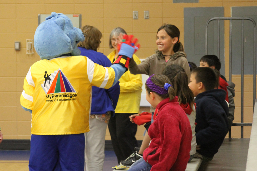 “Eat Smart” and “Play Hard” the St. Joseph’s students cheered! 