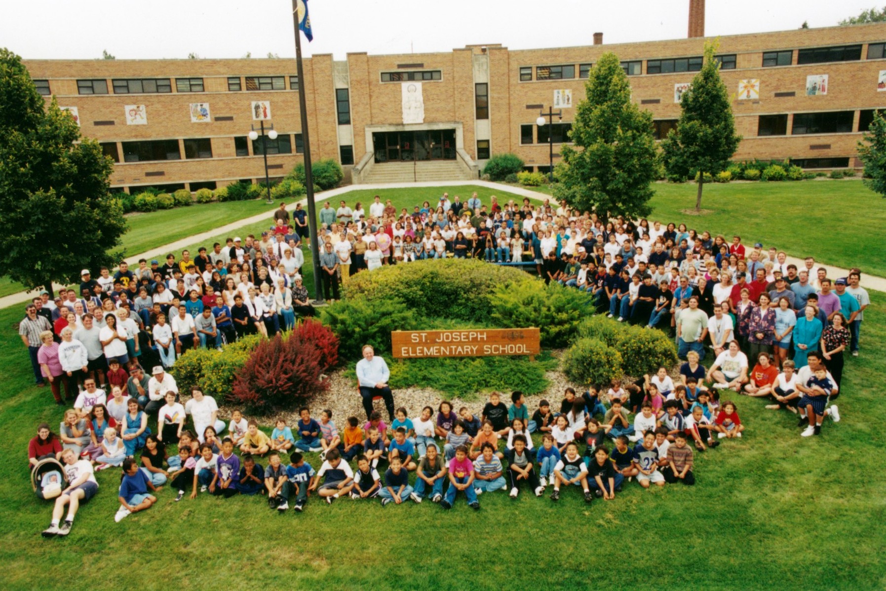 An old all staff photograph of St. Joseph's Indian School.