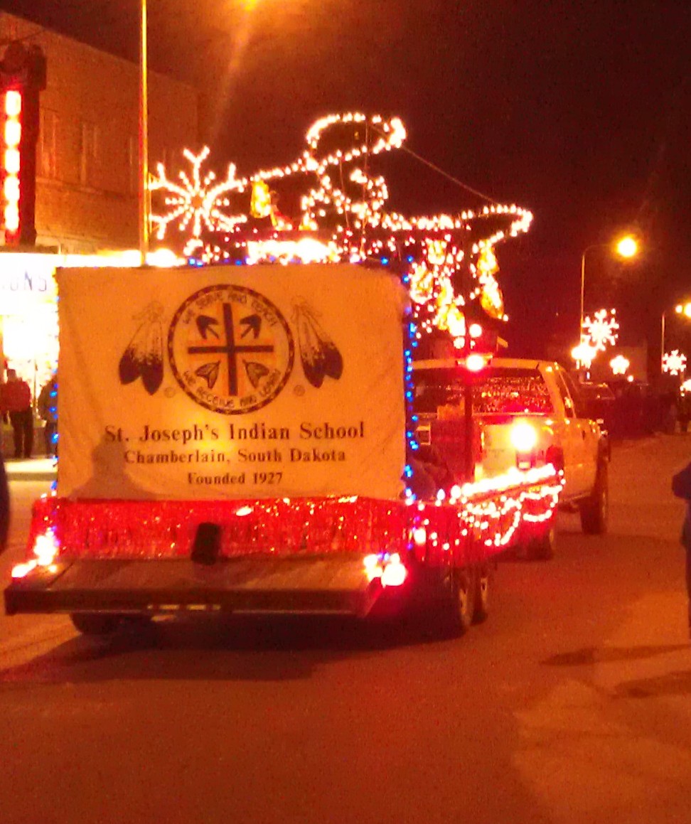 St. Joseph's Indian School's float, "A partridge in a pear tree".