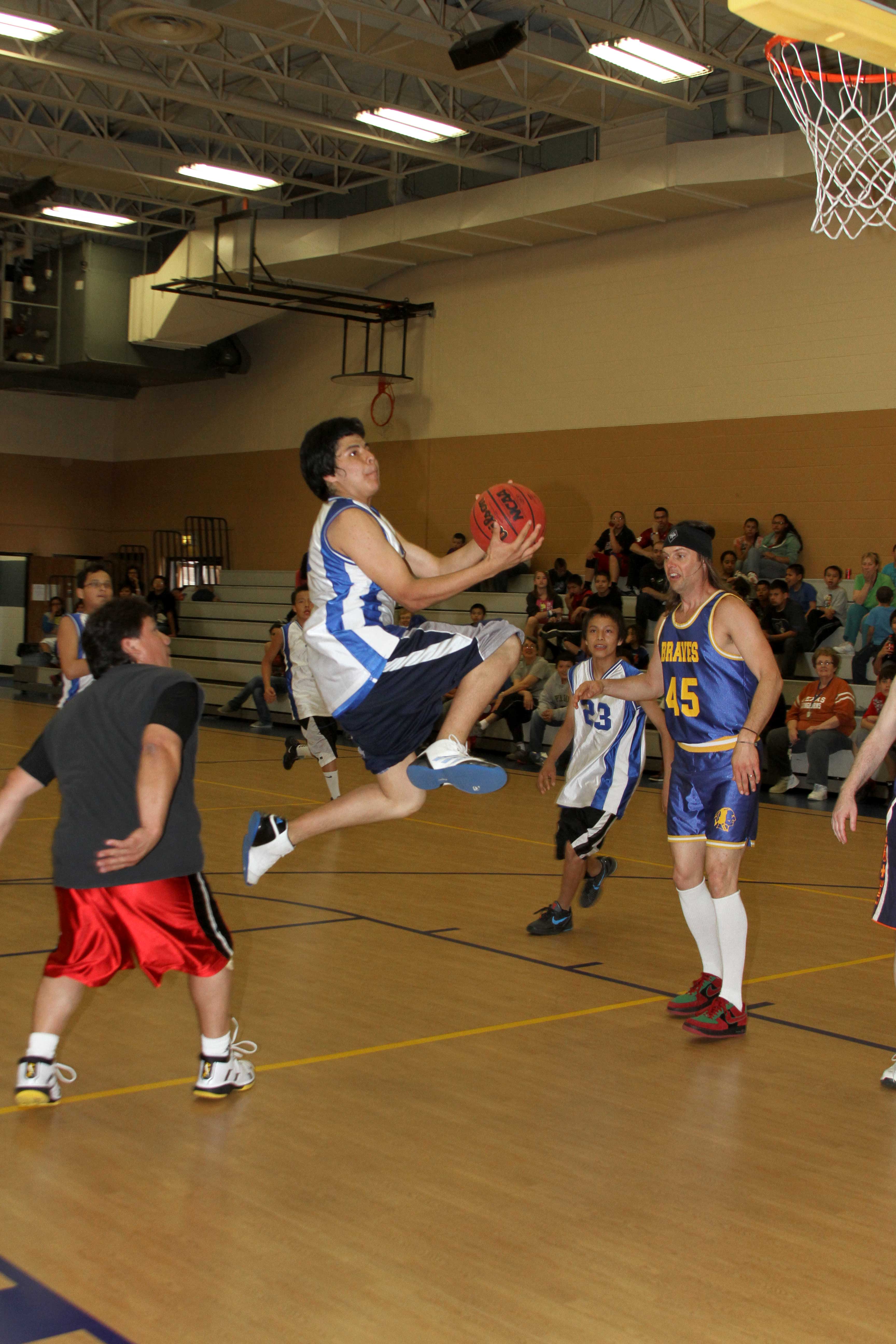 St. Joseph's Indian School had a "staff vs 8th graders" basketball game!