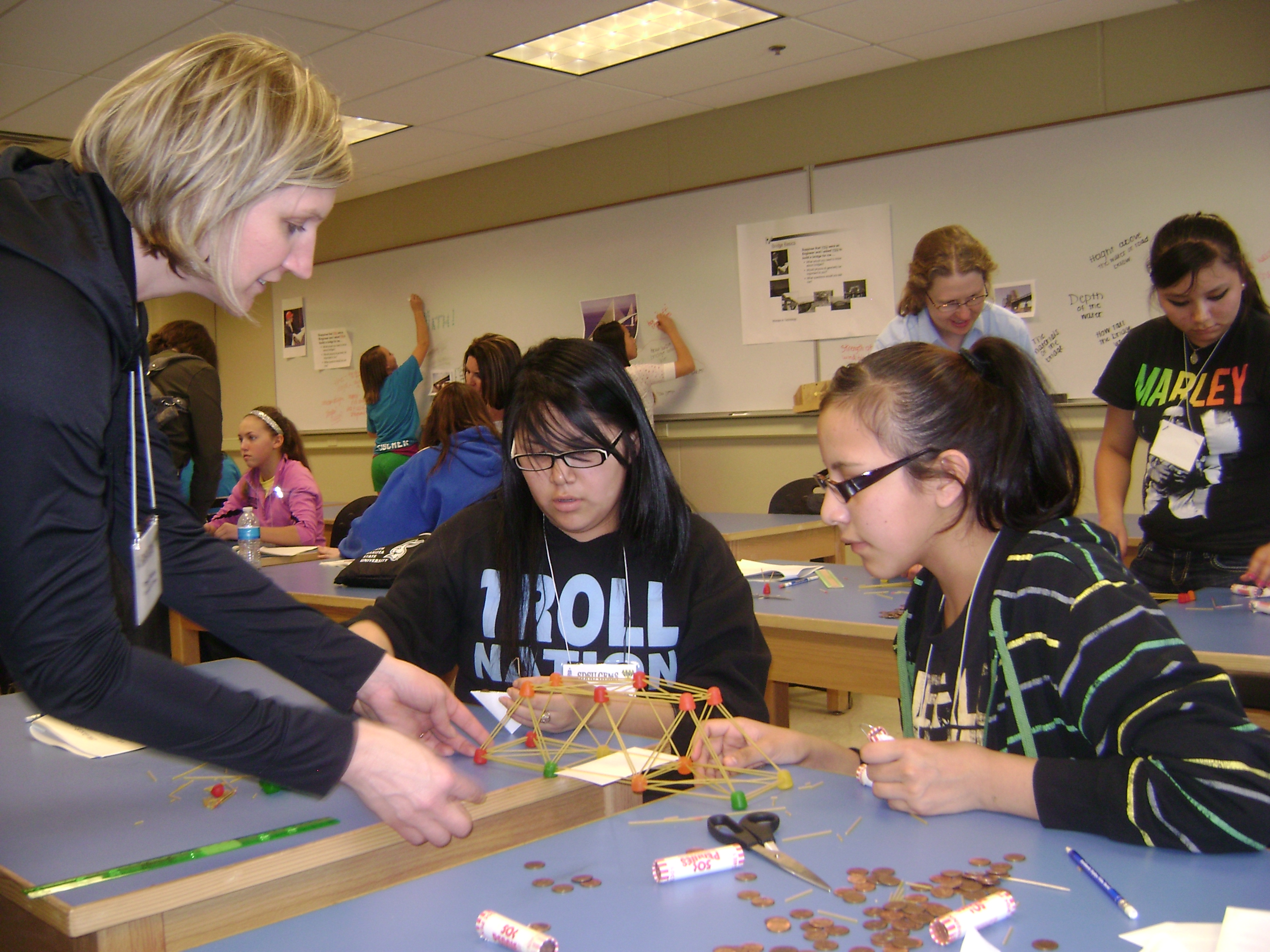 St. Joseph's Indian School kids attended Girls in Engineering, Math and Science workshop.