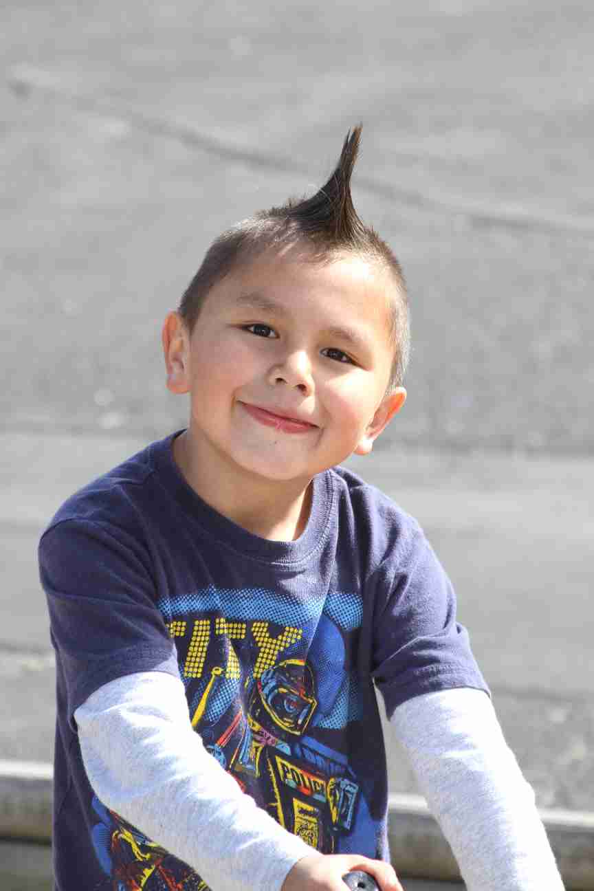 American Indian boy smiling in the sun!