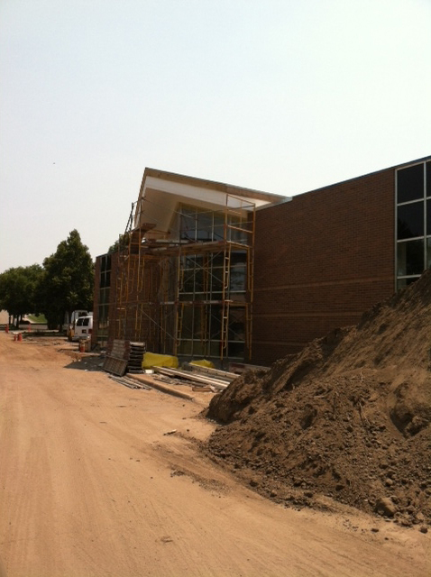 The construction site of the Akta Lakota Museum & Cultural Center. 