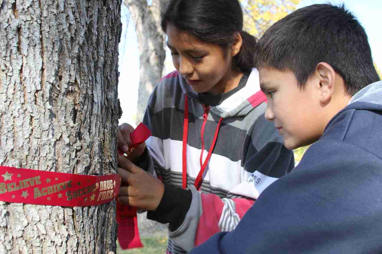 Our Student Leadership Committee decorated campus with red ribbons during Red Ribbon Week. 