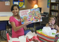 The Lakota children love receiving presents for their birthdays!