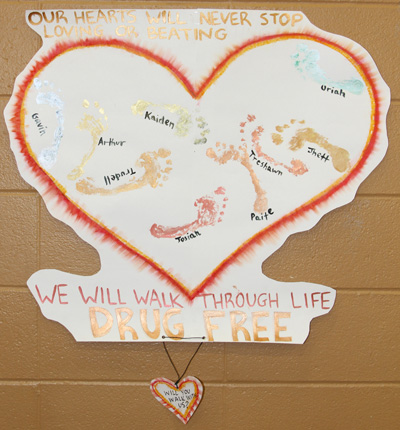 The poster contest for the Sobriety Carnival offered inspiring messages for living drug free.