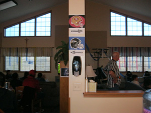 St. Joseph’s Sheehy Home was separated by Raven’s fans and 49ers fans.