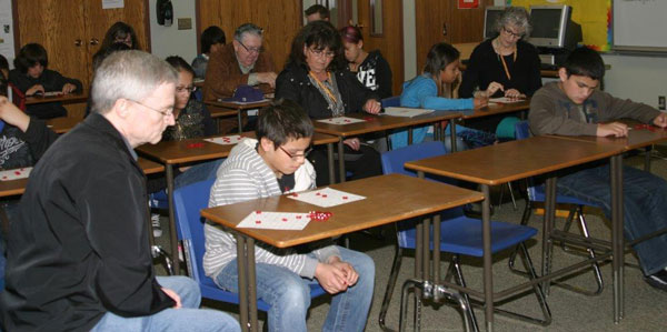 Mission Education visitors spent time with the Lakota children in their classrooms at St. Joseph’s. 