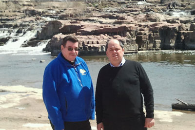 Fr. Anthony and Fr. Jose, enjoyed a visit to a waterfall in South Dakota. 