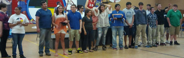 Chamberlain High School hosted a feathering ceremony for Native American graduates at St. Joseph’s Indian school. 