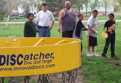 St. Joseph’s boys finished their trip to Mitchell with a round of Frisbee golf. 