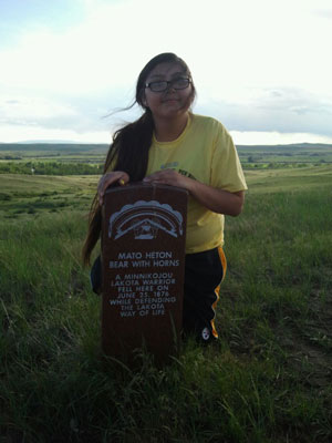 The Lakota students visited the site of the Battle of the Little Bighorn. 