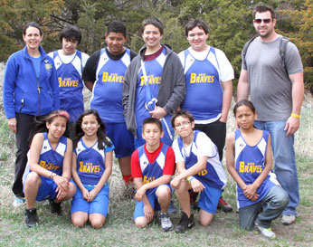 In addition to track, St. Joseph’s Native American students participate in football, volleyball and basketball. 