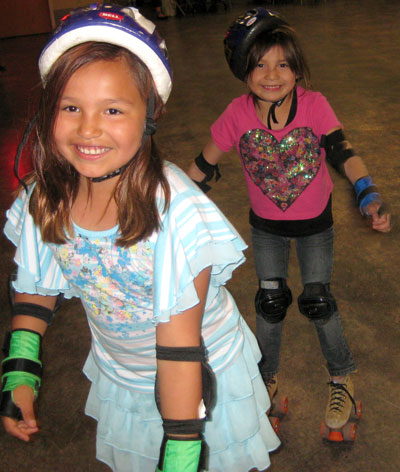 The Lakota students and their mentors went roller-skating as their last get-together of the year. 