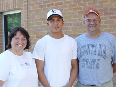  St. Joseph’s alumnus Leighton returns to visit with current Lakota students. 