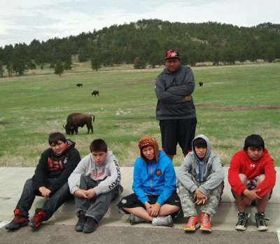 St. Joseph’s students visited Custer State Park during their cultural trip. 