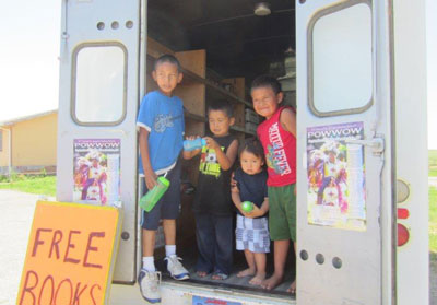 St. Joseph’s shares more than 5,000 new and used books with children in reservation communities. 