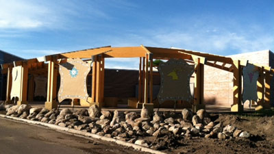 The Medicine Wheel Garden of Healing at the Akta Lakota Museum & Cultural Center is nearly complete. 