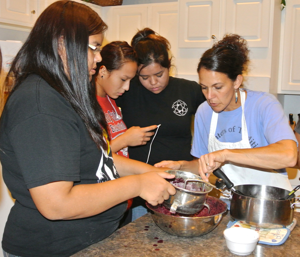St. Joseph’s high school girls held an Inipi ceremony, which is the Lakota rite of purification. 