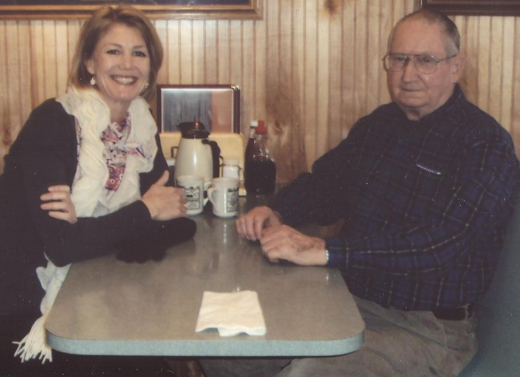 Geri, Director of Major Gifts, visits with a St. Joseph’s donor. 