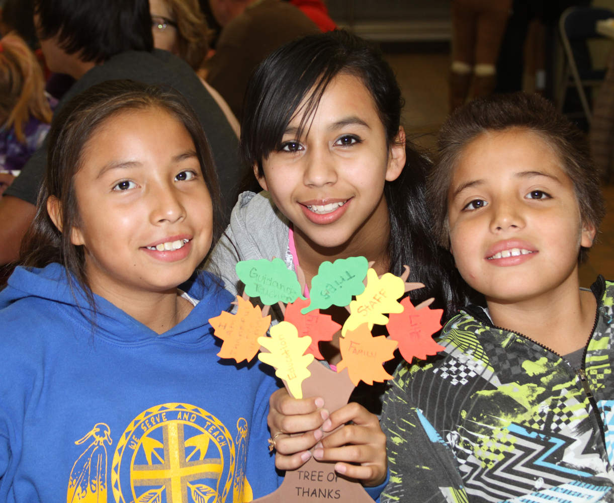 The Native American children at St. Joseph’s celebration Family Night every year. 
