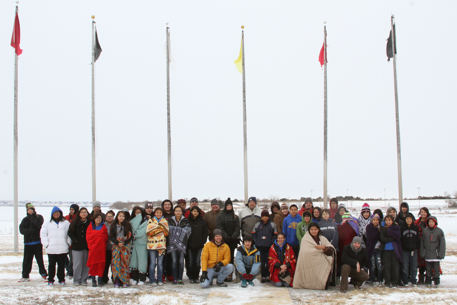 St. Joseph’s students and staff were at the send off on December 10, 2013.