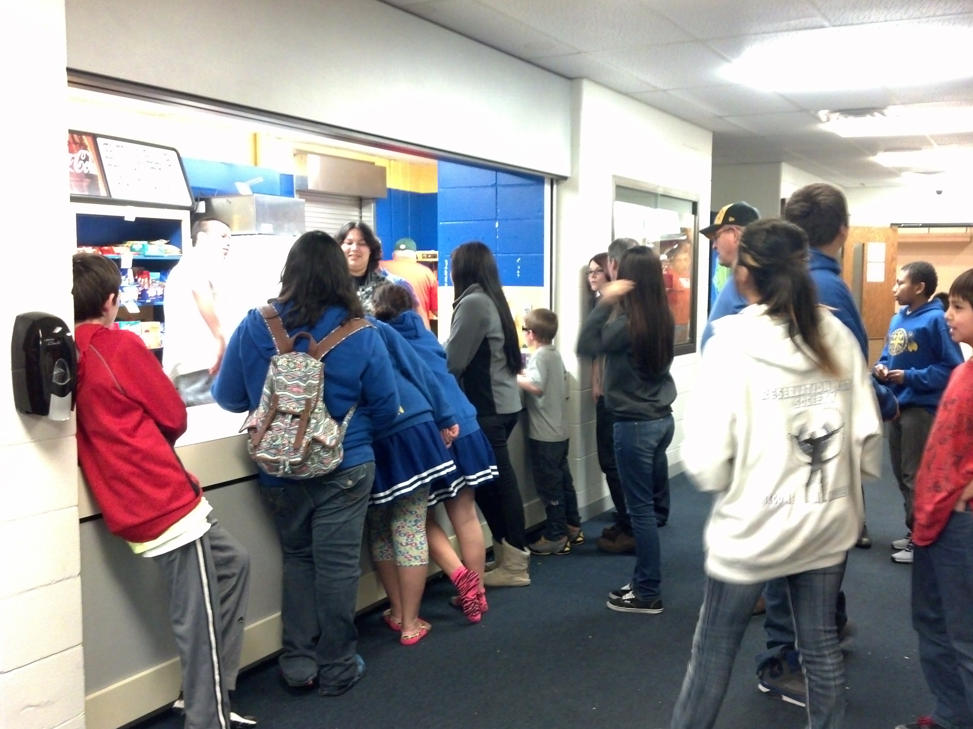 The Rec center operates a concession stand during games with the help of St. Joseph’s high school students. 