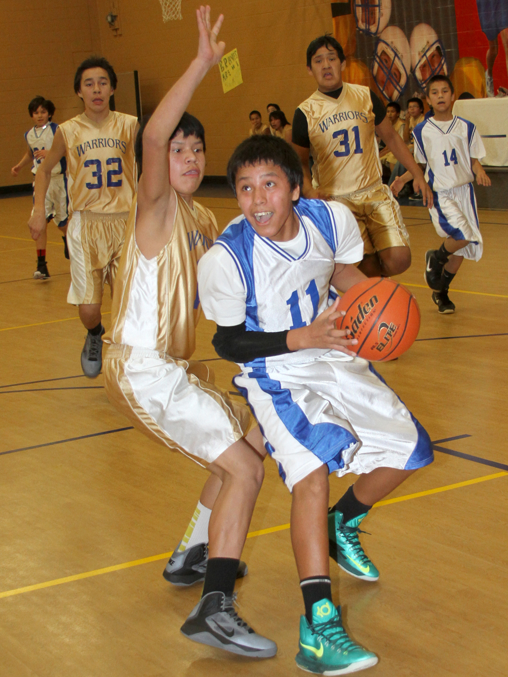 St. Joseph’s Native American students play basketball and say NO to drugs! 