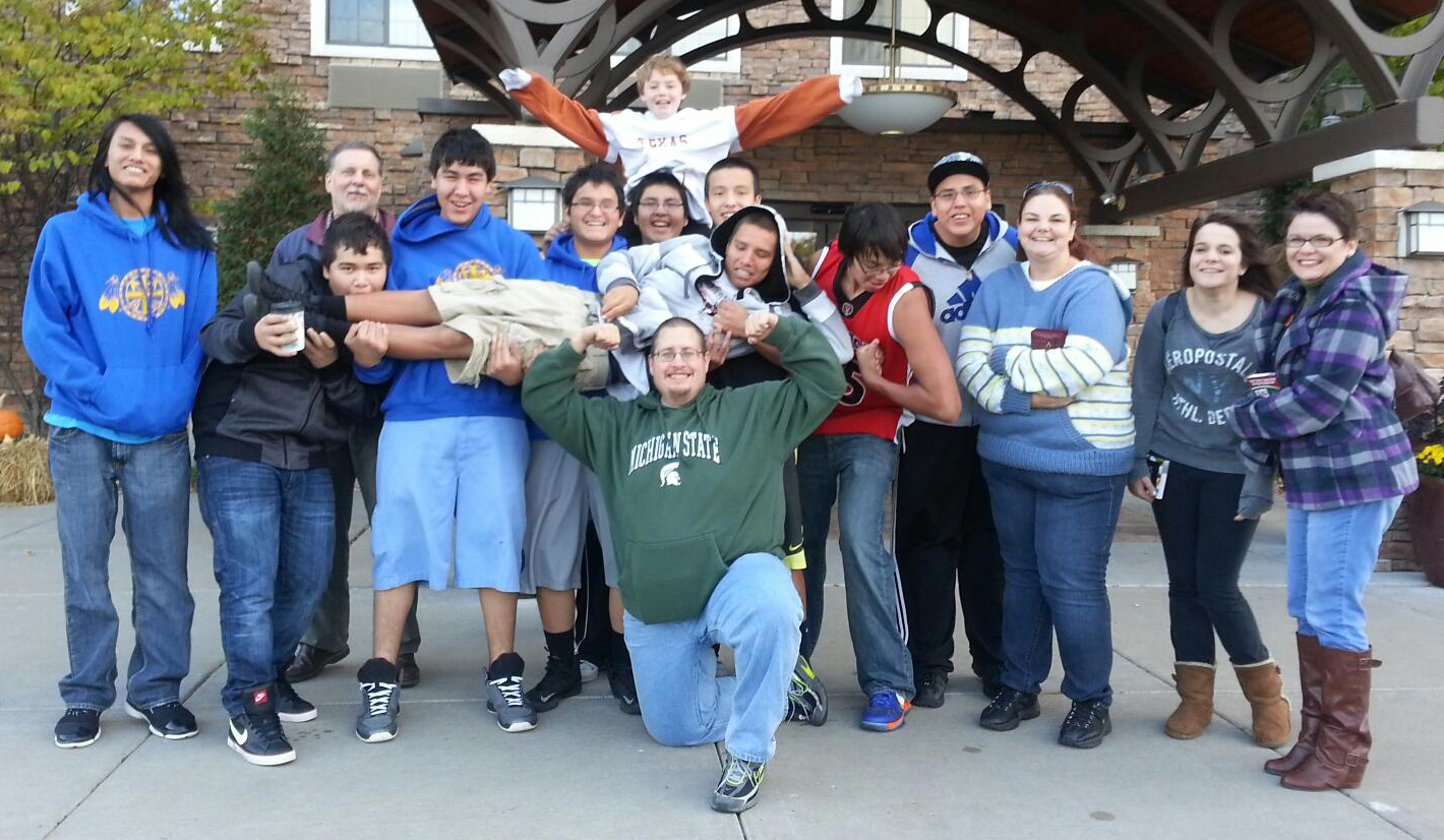 The Lakota boys in the Giles Home went to Minnesota on their home trip. 