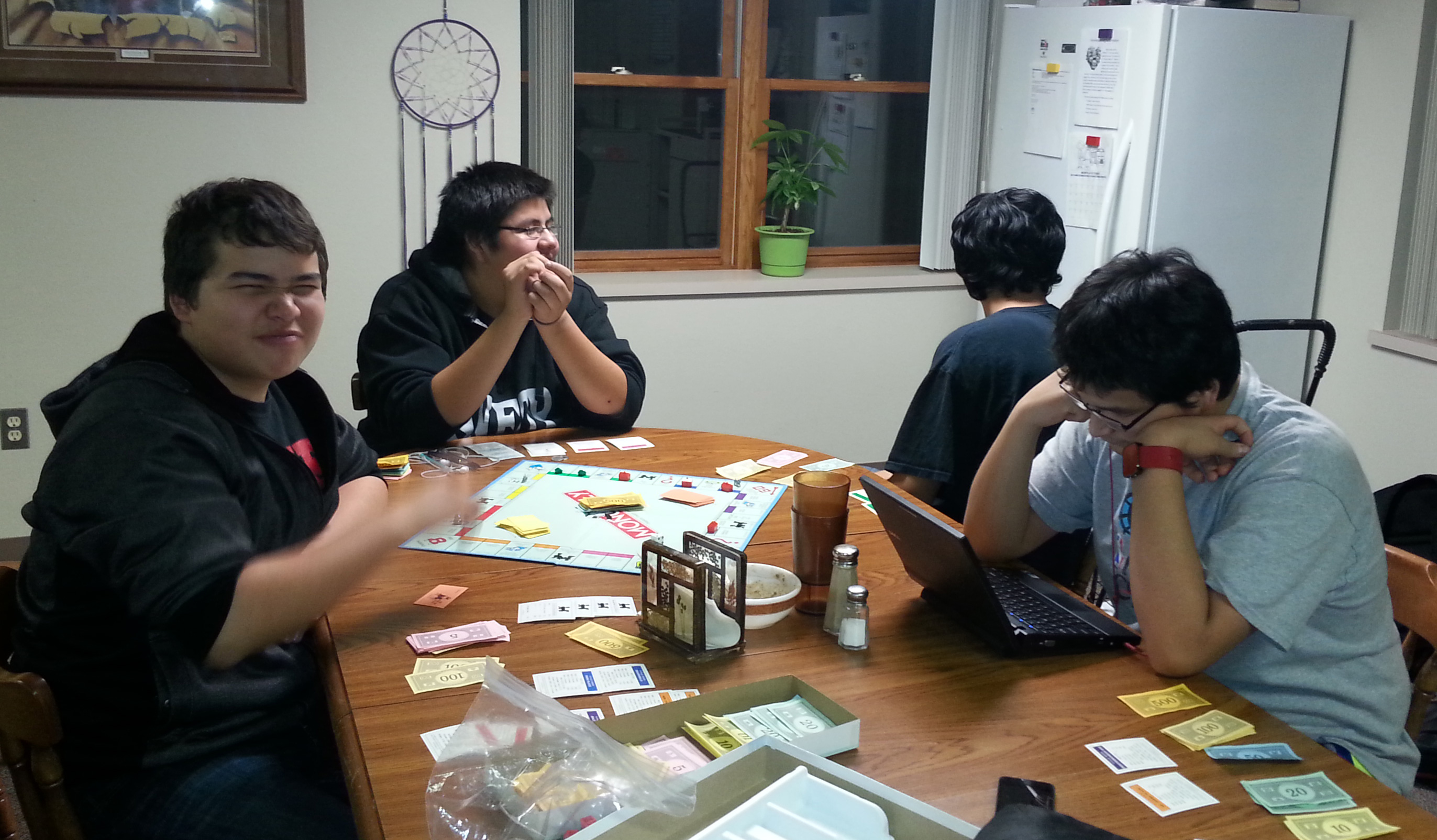 The Giles Home boys like hanging out together and playing games. 