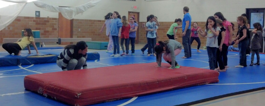 The Lakota (Sioux) children participate in a variety of activities, including gymnastics. 