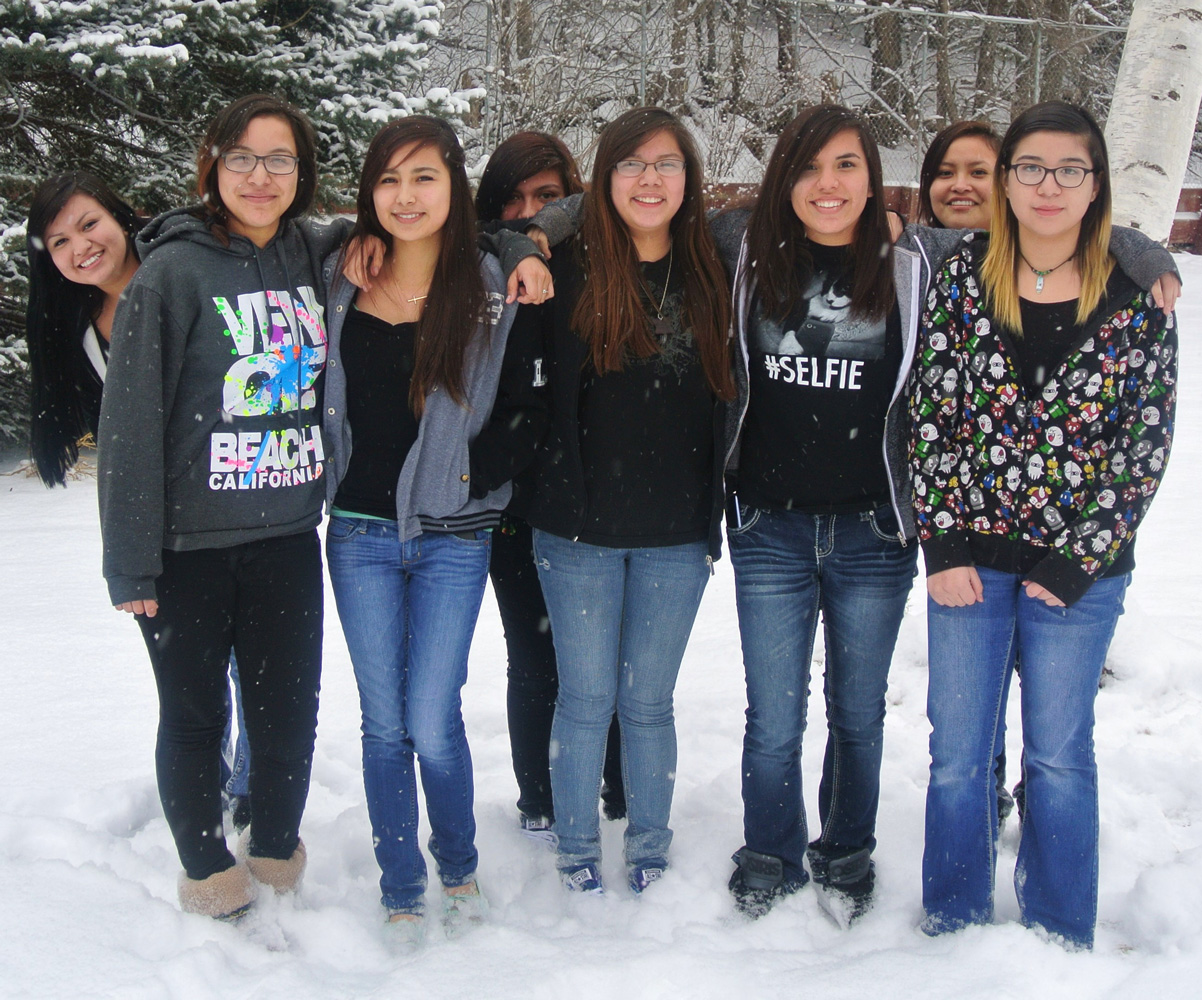 Nine Native American girls live in the Crane home at St. Joseph’s Indian School. 