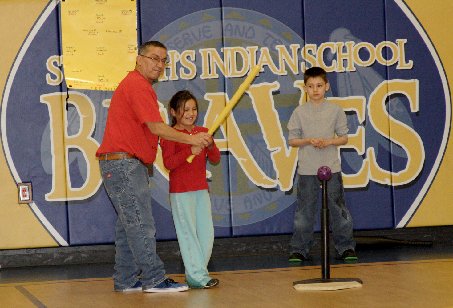 Leonard, t-ball coach and houseparent, is finishing his last year at St. Joseph’s. 