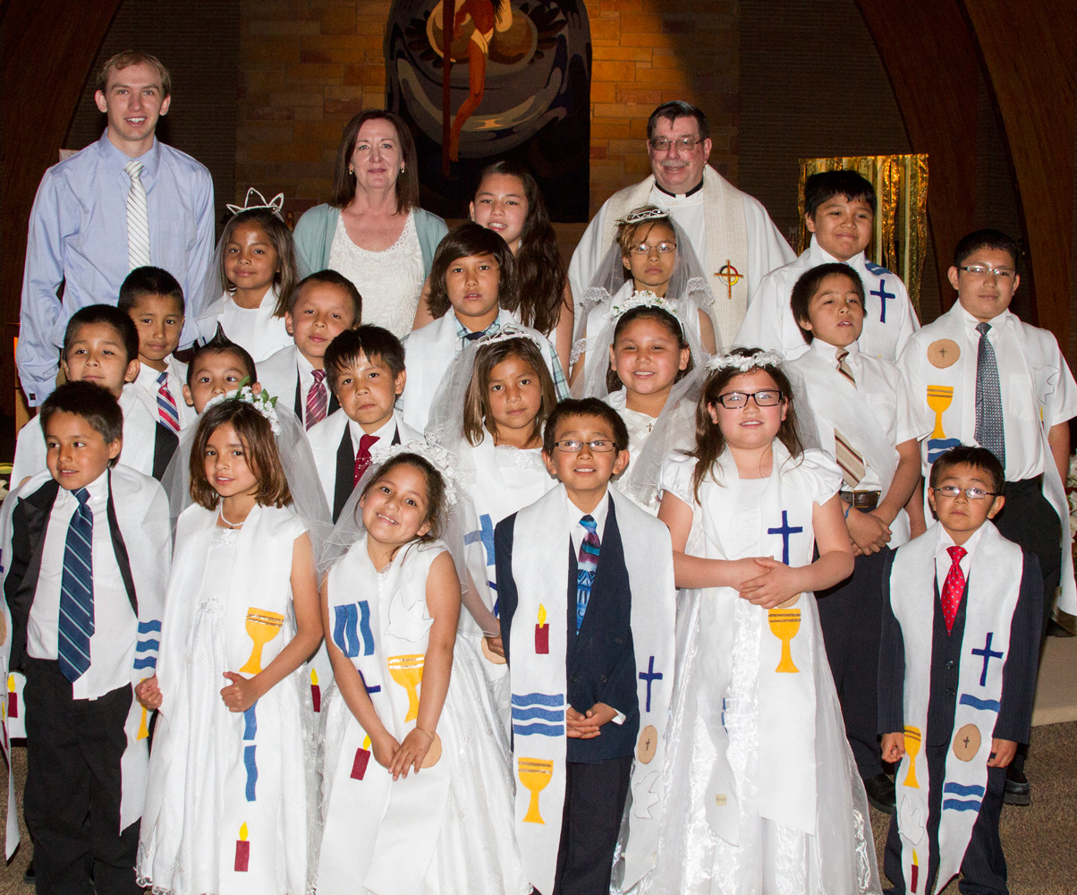 With the support of their families, St. Joseph’s students prepared for and received the Sacraments of Baptism, Holy Communion and Confirmation on Sunday, April 27.