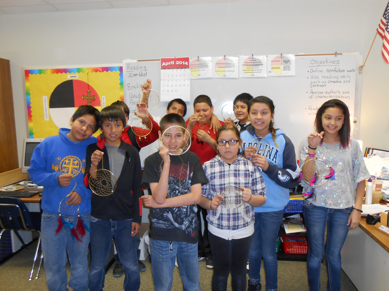 St. Joseph’s sixth graders made their own dreamcatchers after reading the poem “The Dream Keeper.” 