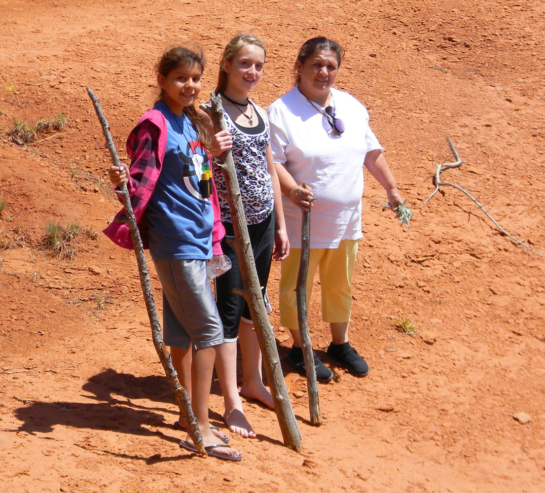 April chaperoned St. Joseph’s students on a trip to learn more about their Native American heritage. 