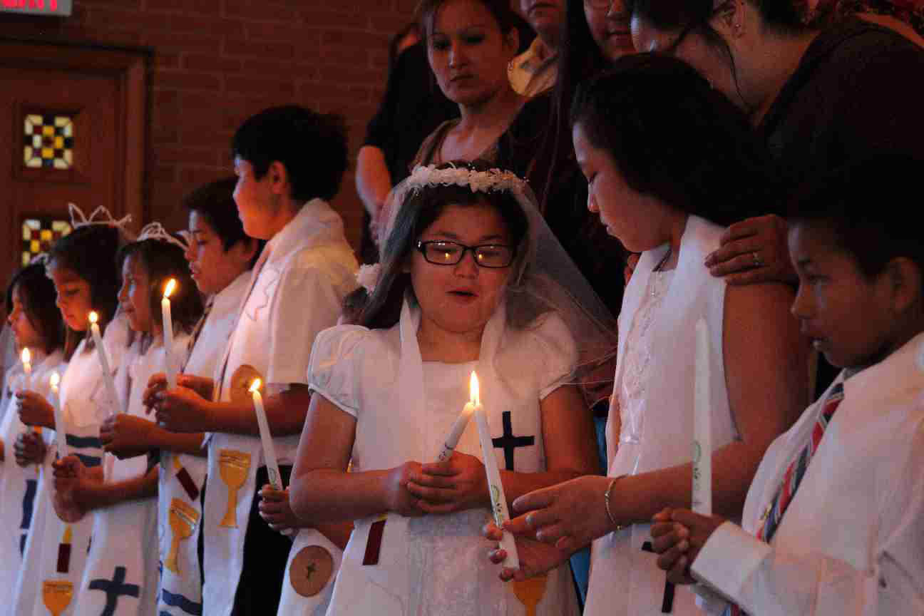 St. Joseph’s students and their families decide if they want to be baptized or receive Communion. 