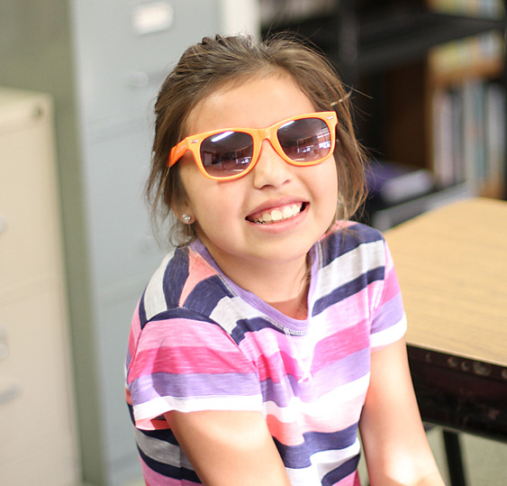 The first day of school, the Lakota children wore sunglasses – their future’s so bright, they gotta wear shades! 