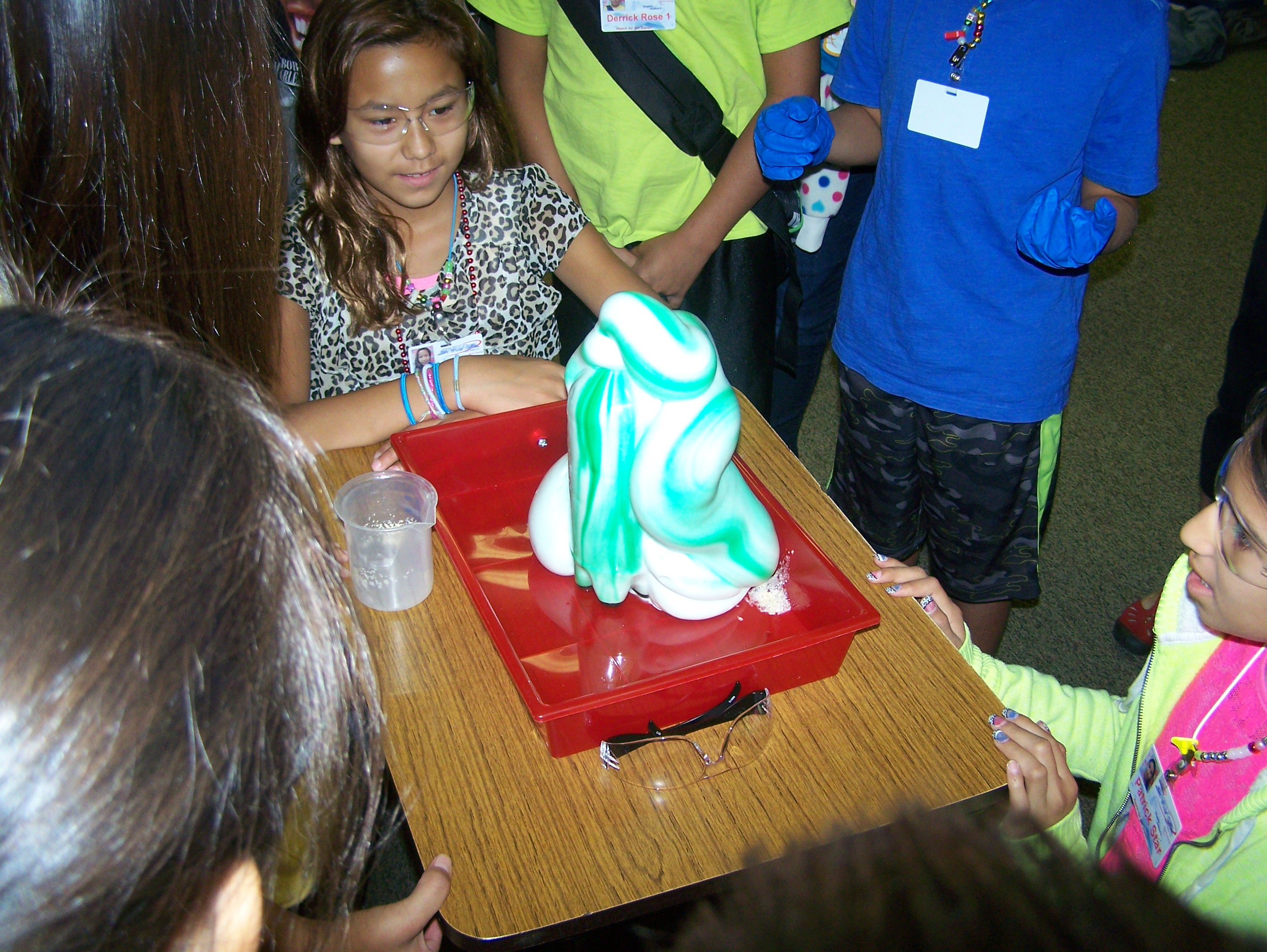 St. Joseph’s fifth graders learned about chemical reactions during an experiment called Elephant Toothpaste. 