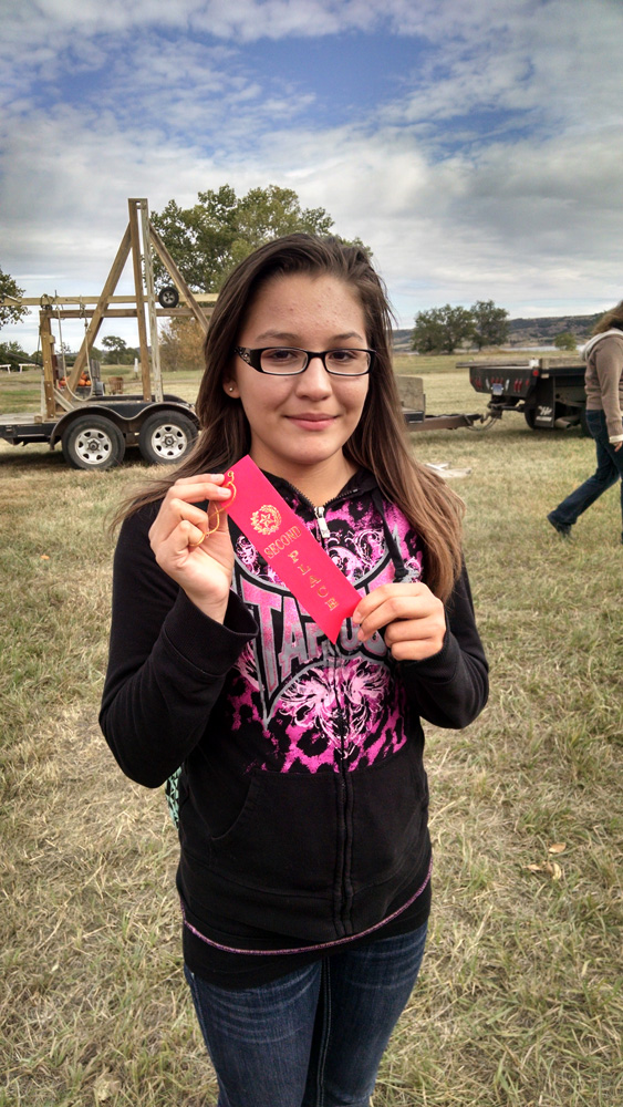 One of St. Joseph’s students took second place in the hand throwing pumpkin contest. 