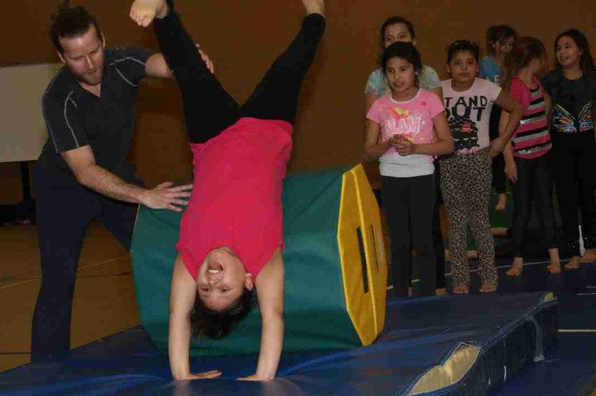 Little by little, the gymnastics program is growing. 