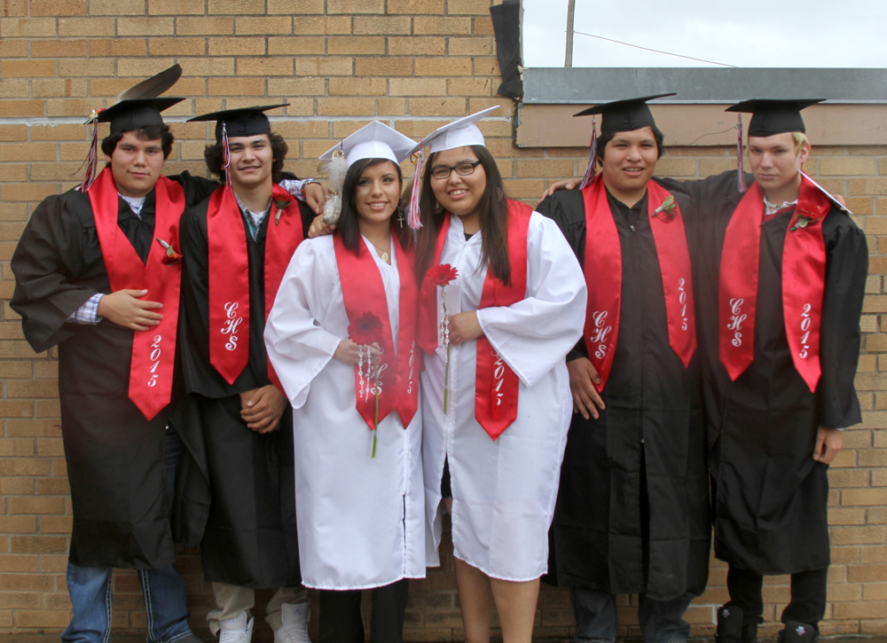 Six St. Joseph’s seniors graduated with the Chamberlain High School Class of 2015. 