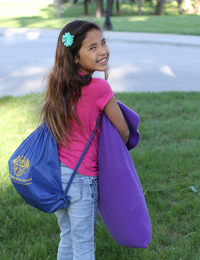 Summer Genius packs include a jump rope with an age-level challenge, a “How to Juggle” kit, finger puppets, Lakota word and phrase lists, a nature scavenger hunt, a prayer practice, a book of mazes, a kit for making bracelets, a kite, a journal, a grade-level “Summer Bridge Activities Book” to reinforce all they have learned this past year, and materials to send a note back to St. Joseph’s staff.