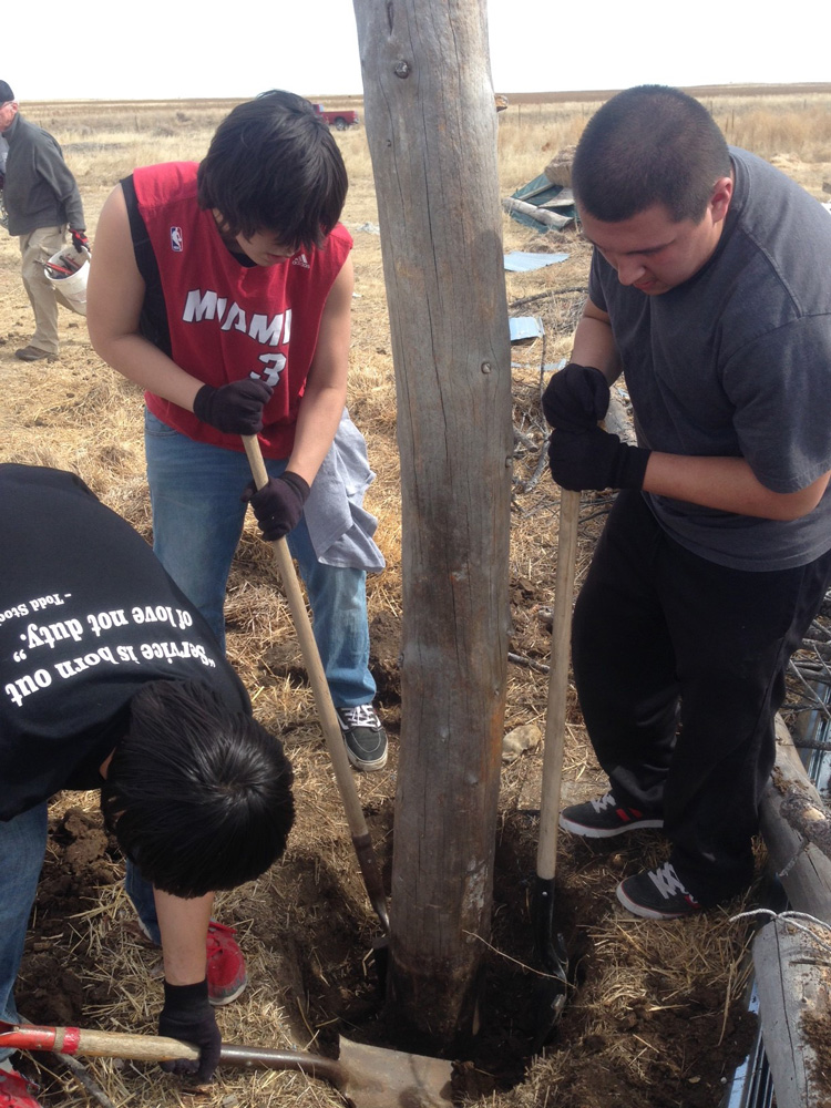 St. Joseph’s students went to Outlaw Ranch and helped with a service project on the Pine Ridge Indian Reservation. 