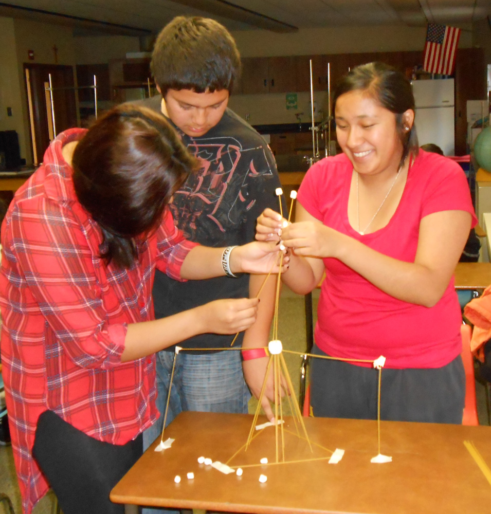 Design, creation and problem solving skills all went into the tower-building activity. 